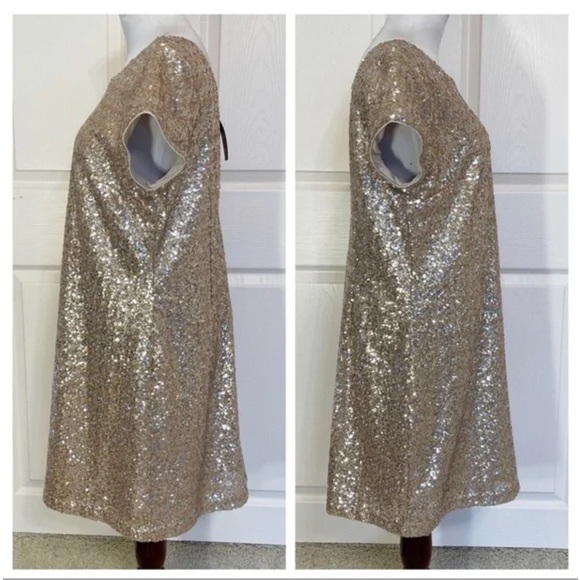 White House Black Market Sequin Shift Dress - Picture 4 of 9